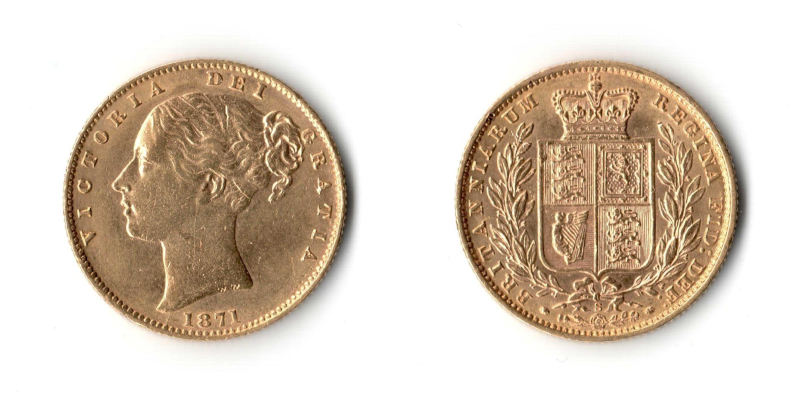 Australia, Vittoria, 1 sterlina 1871 Sidney SPL+